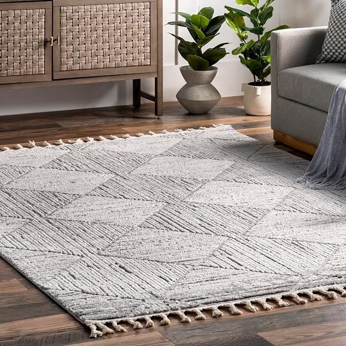 nuLOOM Kerry Light Grey, Soft and Cozy, High Traffic, Stain Resistant, Easy - Image 8