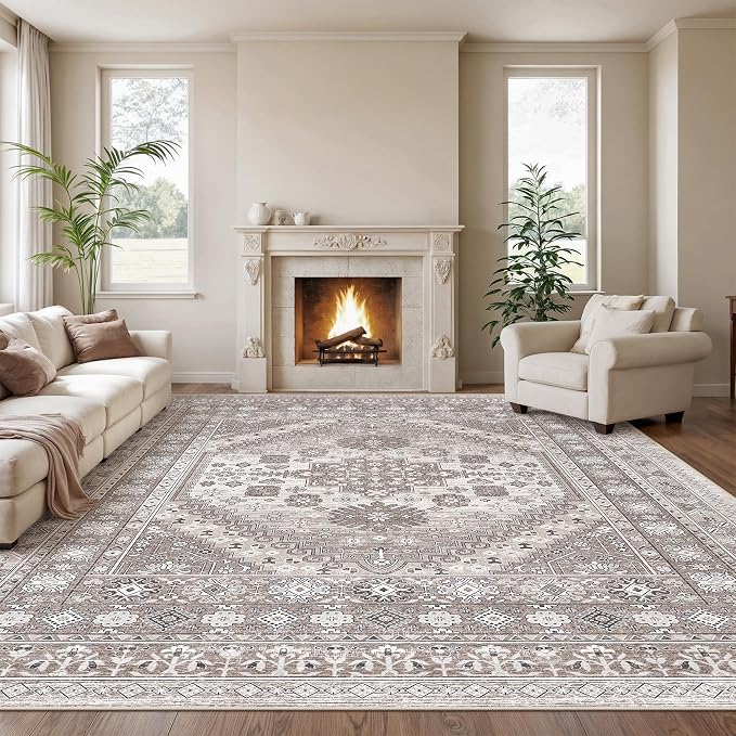 zesthome 10x14 Area Rugs, Stain Resistant Washable Rug, Ultra-Thin Rugs by Zesthome