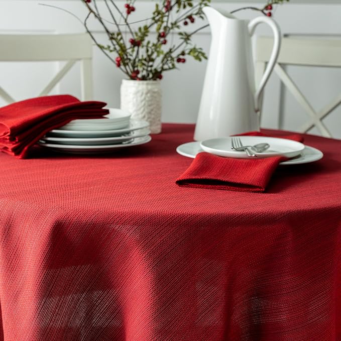 Benson Mills Cameron Textured Fabric Table Cloth, - Image 4