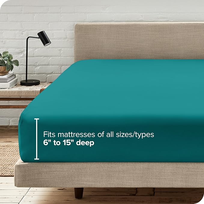 Bare Home Fitted Bottom Sheet Queen Size - Image 6