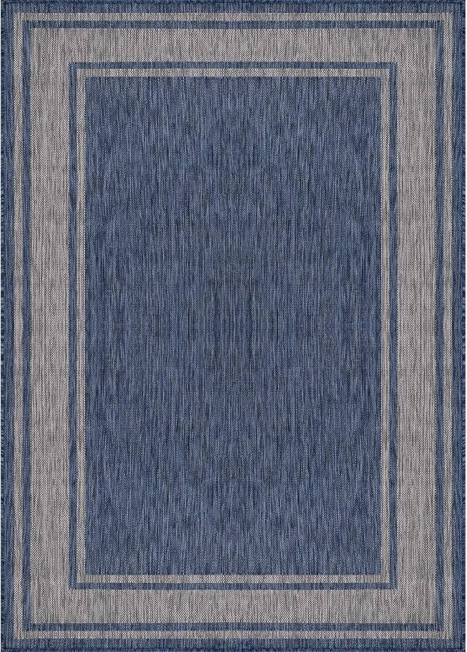 Beverly Rug Outdoor Rug 6x9 Modern Bordered Area Rugs - Image 2