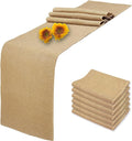 6 Pack Natural Burlap Table Runners, 12 x 72 Inch Rustic Jute Table Runner and by Wlirantim