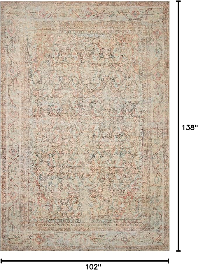 Loloi Adrian Collection ADR-01 Natural/Apricot 8'-6" x 11'-6", .19" Thick Area - Image 2