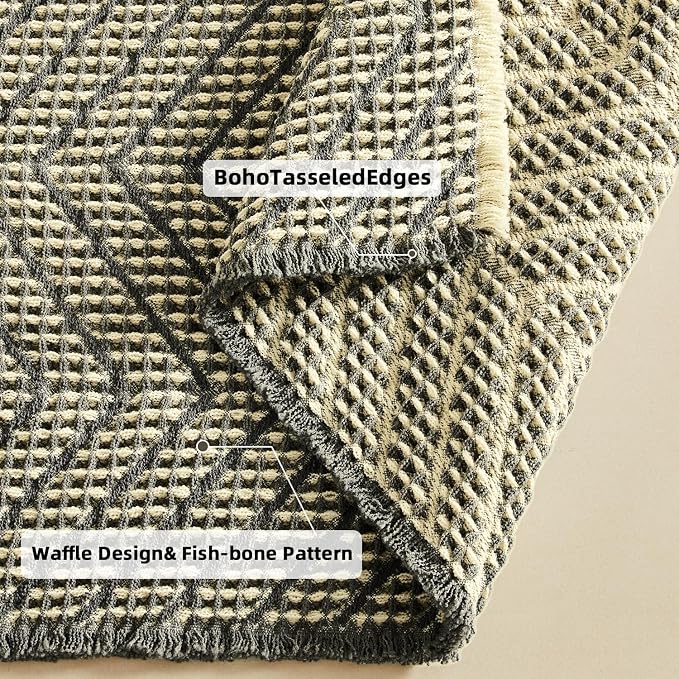 Bath Mats for Bathroom Non Slip, Waffle Luxury Bath Mat, Machine Washable Bath - Image 4