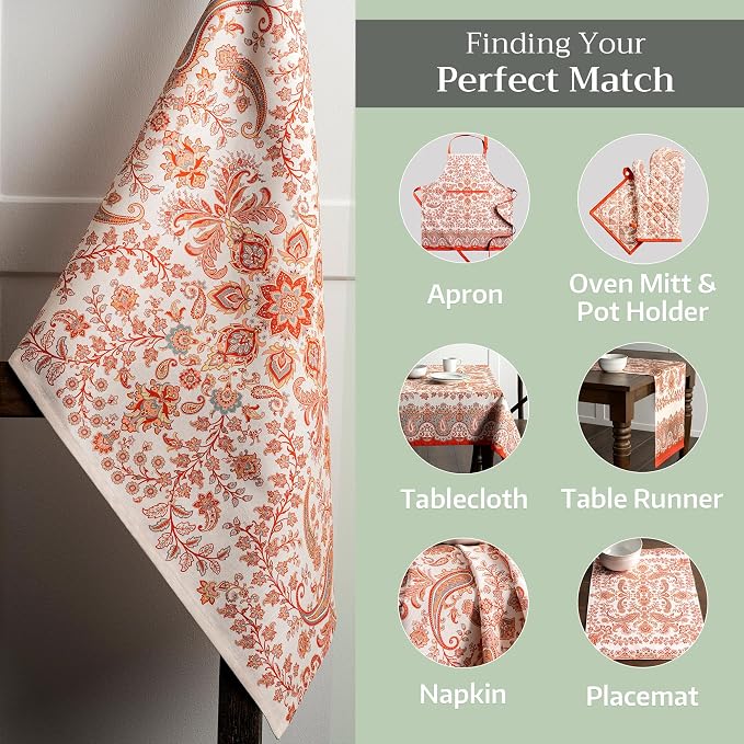 Maison d' Hermine Kitchen Towels Set of 3 100% Cotton 20" x 27.5" Reusable - Image 5