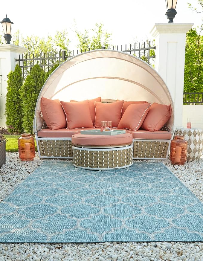 Unique Loom Outdoor Trellis Collection Area Rug - Image 4