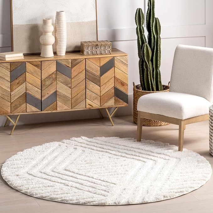 nuLOOM Risette Ivory, Soft and Textured, High Traffic, Stain Resistant by nuLOOM