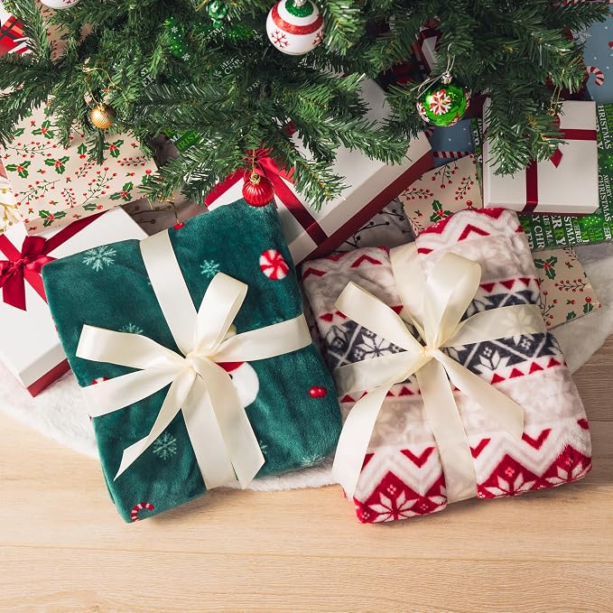 PAVILIA Christmas Throw Blanket | Holiday Christmas Red Fleece Blanket | Soft - Image 7