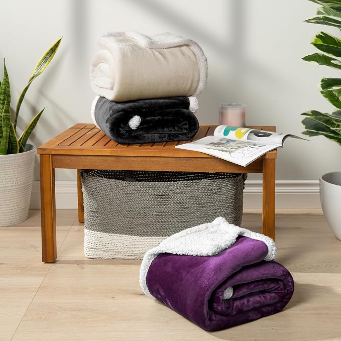 PAVILIA Sherpa Fleece Throw Blanket - Image 7