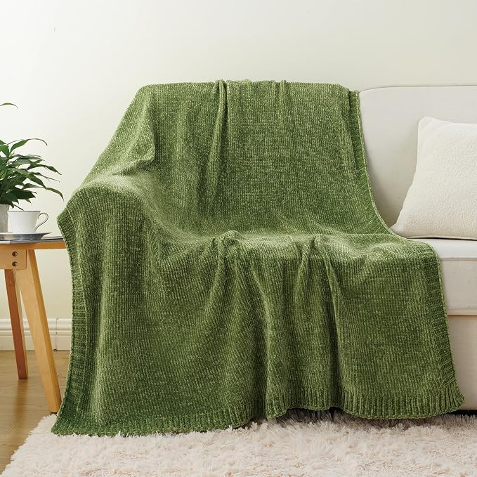 BATTILO HOME Chenille Knitted Throw Blanket - Image 2