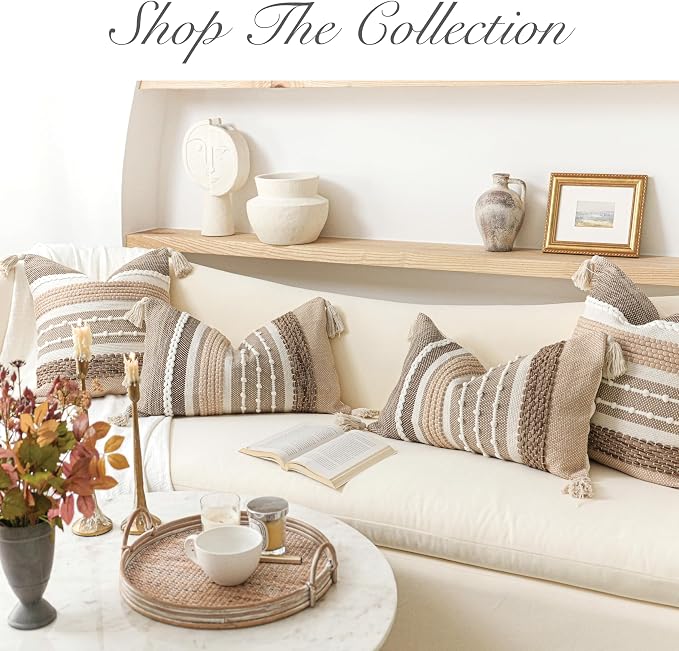 BlissBlush Brown Decorative Lumbar Pillow Cover 14x36 Boho Long Body Pillow - Image 7