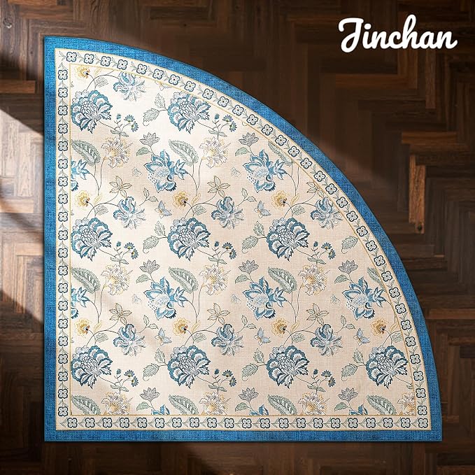 jinchan Elora Floral Corner Rug - Image 2