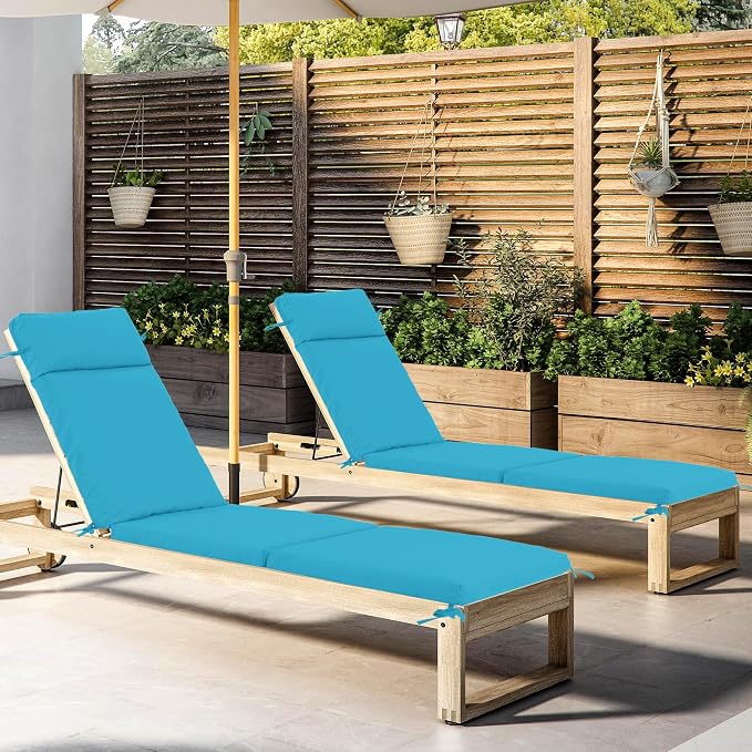 Chaise Lounge Cushion 80x26x3 Inch – Set of 2 Outdoor Lounge Chair Cushions - Image 9