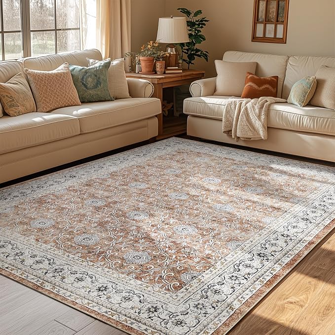 jinchan Floral 5x7 Area Rugs for Bedroom by JINCHAN