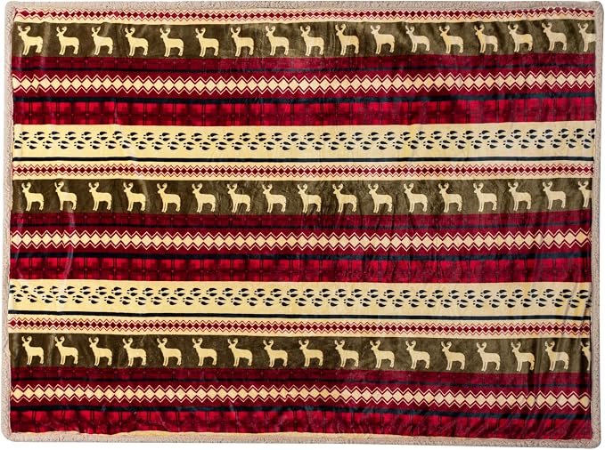 PAVILIA Premium Christmas Sherpa Throw Blanket, Ultra Soft Reversible Fleece & - Image 5