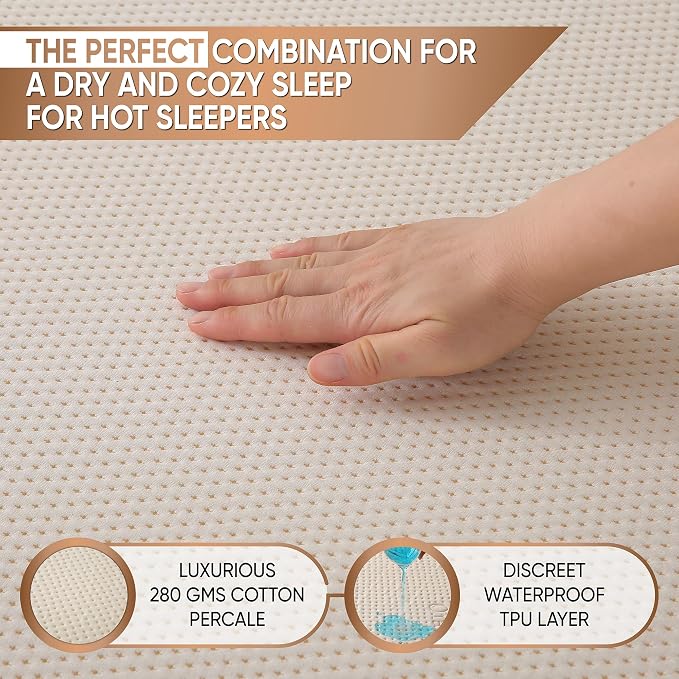 Crib Organic Cotton Percale Mattress Pad Protector – OCS Blended & Oeko-TEX - Image 3