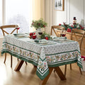 Newbridge Christmas Holly Pinecone Border 60 x 102 Inch Rectangle Fabric by HomeBargainsPlus