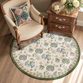 jinchan Elora 4ft Floral Round Rug by JINCHAN