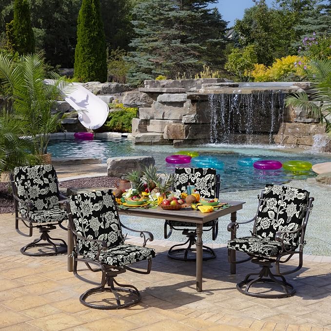 Arden Outdoor Midback Chair Cushion, 18 x 16.5, Rain-Proof, Fade Resistant - Image 3