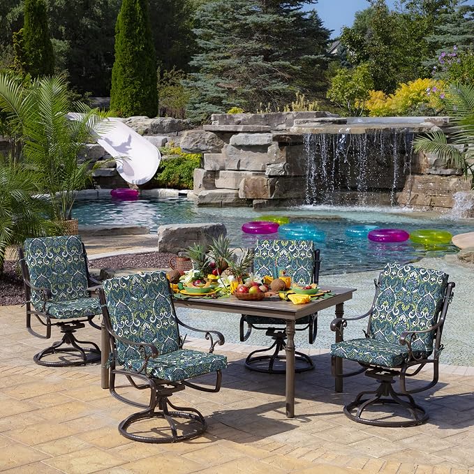 ARDEN Outdoor Dining Chair Cushion, 20 x 20, Rain-Proof, Fade Resistant - Image 7