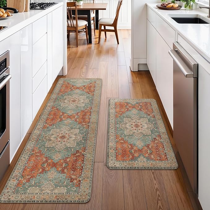 GENIMO Kitchen Mats for Floor 2PCs, Washable Anti Fatigue Mat for Cushioned - Image 3