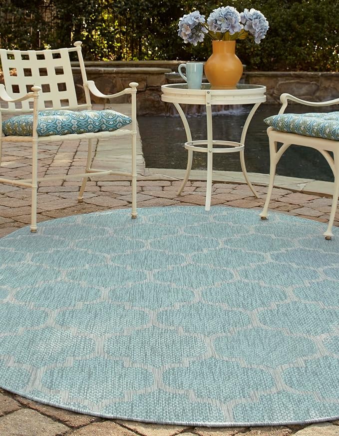 Unique Loom Outdoor Trellis Collection Area Rug - Image 4