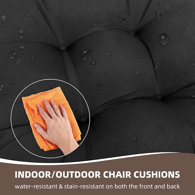RACE LEAF Patio Chair Cushions 17x17 Inch 4 Pack, Thickened Outdoor Cushions - Image 7