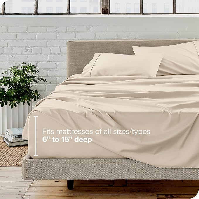 Bare Home Split Head Flex King Sheet Set - Image 6