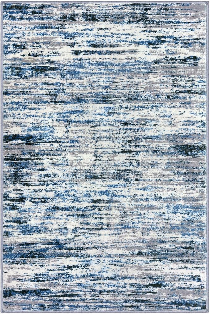 Modern Abstract Entryway Rug Indoor 2x3 Washable Rug Non-Slip Soft Small Area - Image 9