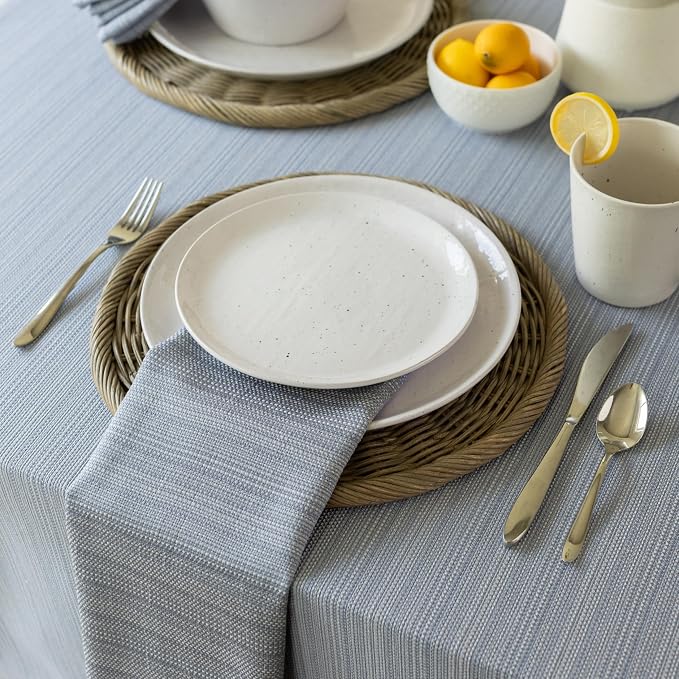 Benson Mills Cameron Textured Fabric Table Cloth, - Image 6