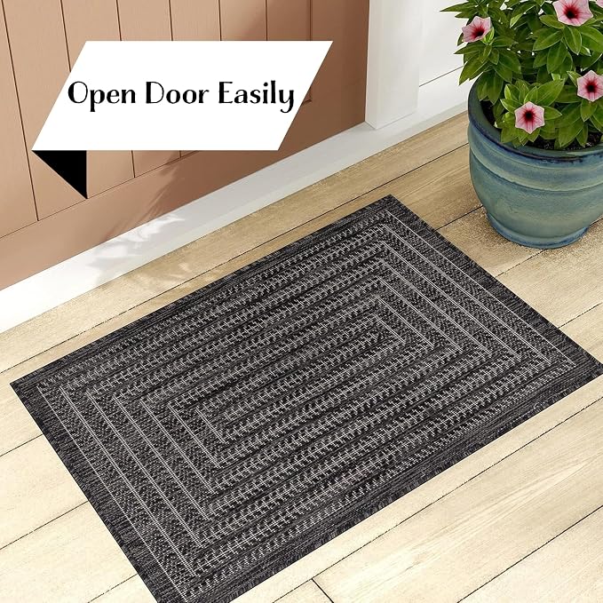 Adiva Rugs Outdoor Indoor Area Rug, Weather Resistant, Stain Resistant Floor Mat - Image 4