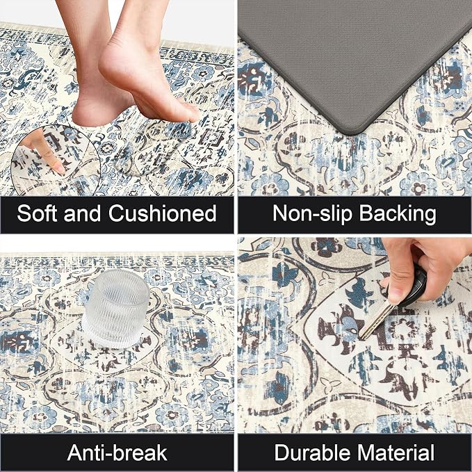 Ileading Anti Fatigue Kitchen Rugs Sets of 2 Cushioned Kitchen Mats - Image 4