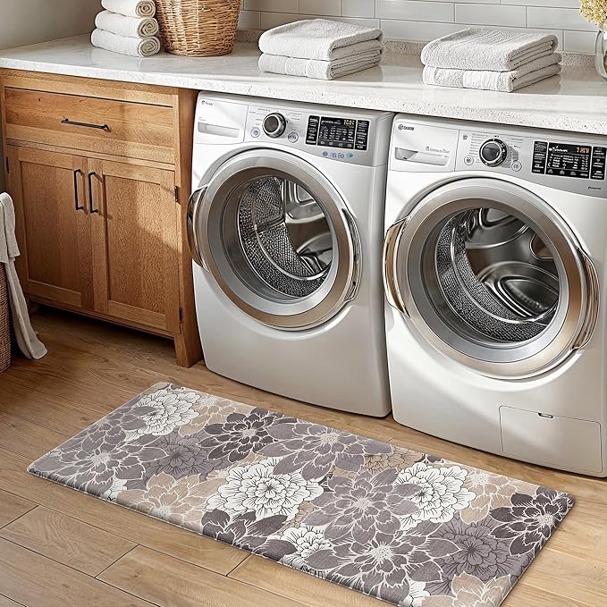 GENIMO Kitchen Mats for Floor 2PCS, Cushioned Anti Fatigue Kitchen Rugs Floral - Image 7