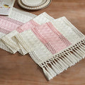ZeeMart Macrame Style Bicolor Stitching Table Runner, 14 x 36 Inch Light by ZEEMARTONLINE