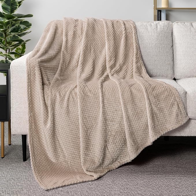 PAVILIA Tan Taupe Throw Blanket - Image 3