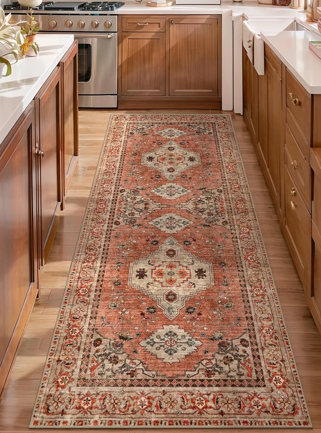 Boho Runner Rug, 2x6 Washable Runner Rugs - Image 2