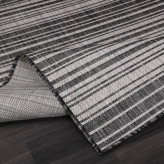 Stripe Outdoor Rug 6x9 Washable Outside Carpet - Image 3