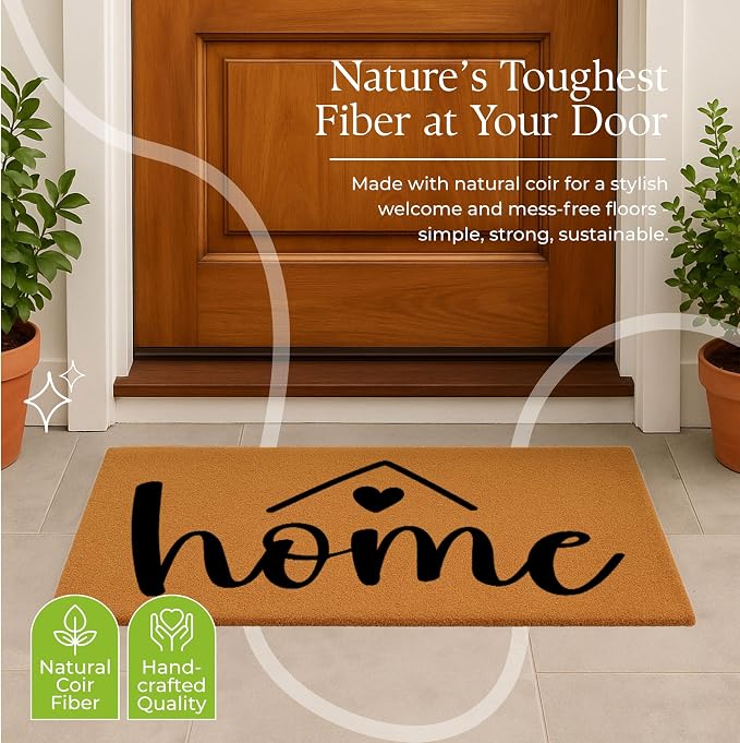 Coir Door Mats 17" X 30", Non-Slip Sturdy, PVC Backed Heavy Duty, A Home Made - Image 4