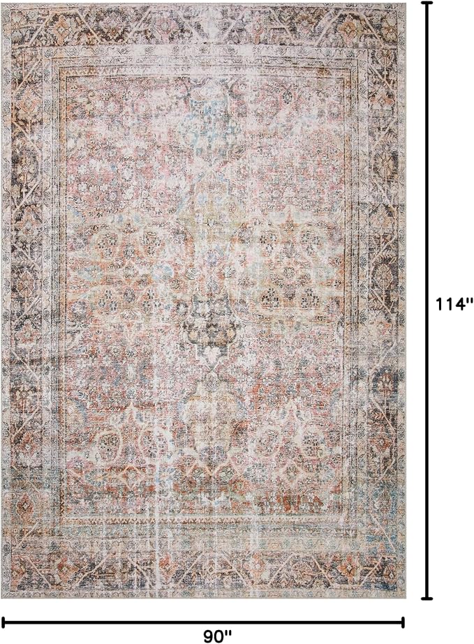 Loloi Adrian Collection ADR-05 Sunset/Charcoal 7'-6" x 9'-6", .19" Thick Area - Image 2