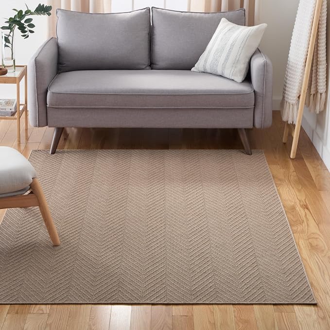 TOWN & COUNTRY BASICS Pax Herringbone Textured Solid Everwash® Washable Area Rug - Image 2