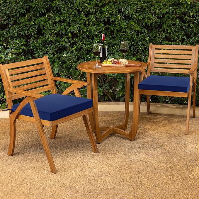 Outdoor Chair Cushions Set of 2: Waterproof & Fade Resistant Deep Seat Cushion - Image 2
