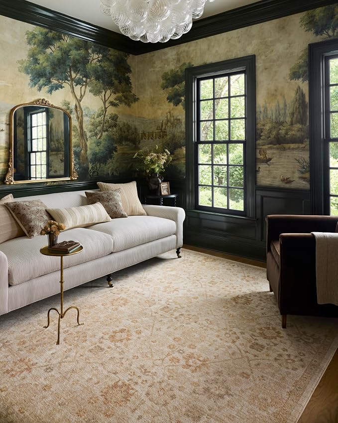 Loloi Chris Loves Julia Palma Collection PLM-04 Natural/Spice 2'-7" x 10'-0" by Loloi