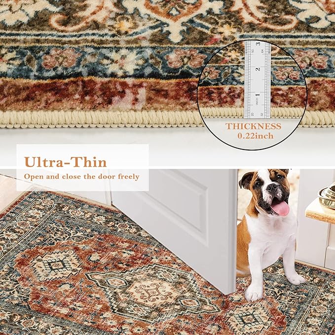 Lahome Oriental Washable Small Area Rug, 2x3 Rugs - Image 5