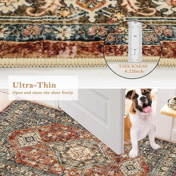 Lahome Oriental Area Rug, 3x5 Washable Rugs - Image 5