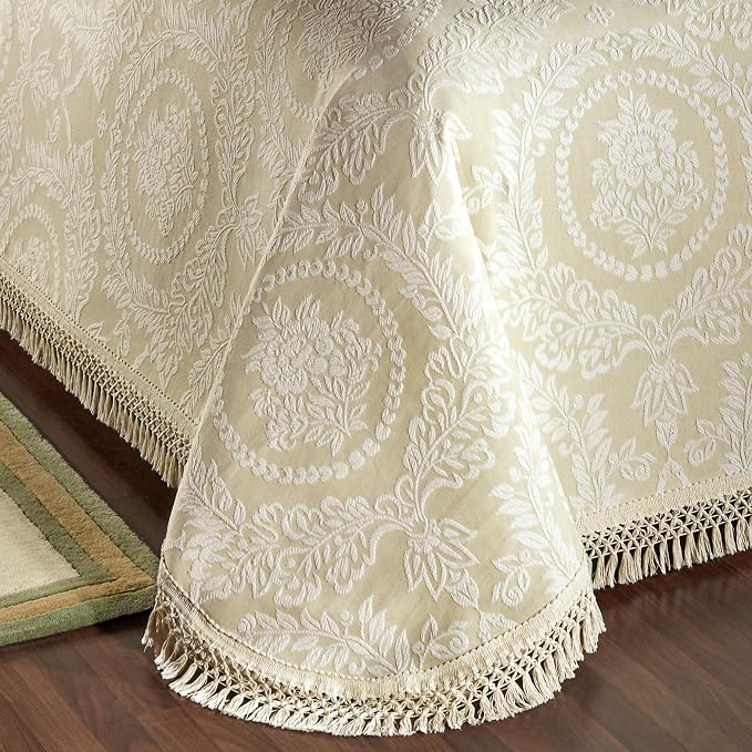 Timeless Vintage Style Bedding | Neutral Sage and Ecru | Textured Matelasse - Image 4