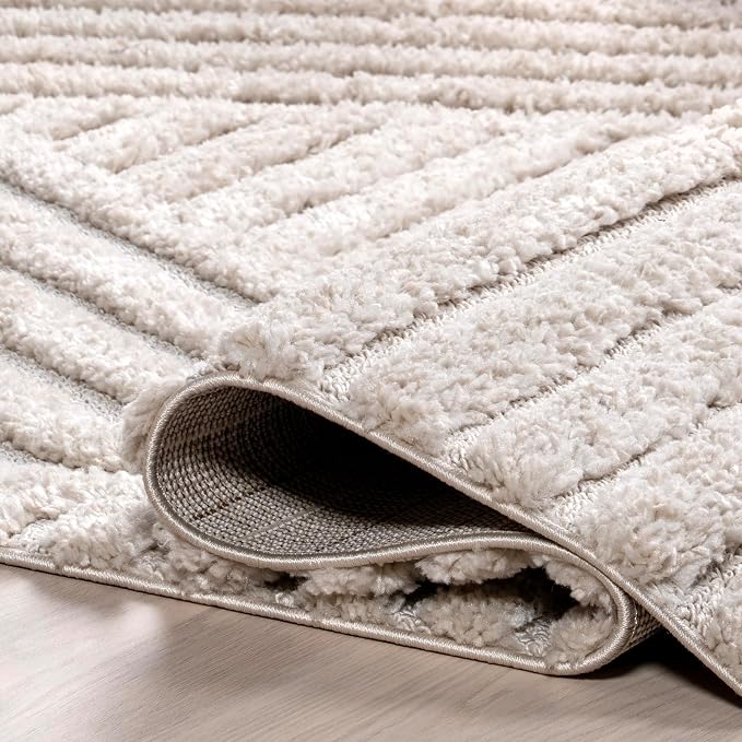 nuLOOM Risette Beige, Soft and Textured, High Traffic, Stain Resistant - Image 7