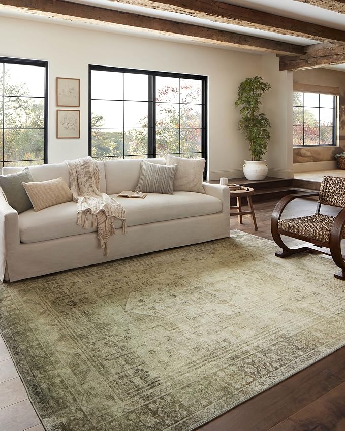 Loloi Magnolia Home by Joanna Gaines Banks Collection BAN-06 Natural/Granite - Image 3