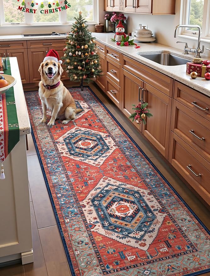 SERISSA Runner Rug for Hallways, 3x8 Washable Non Slip Kitchen Runner Rug - Image 3