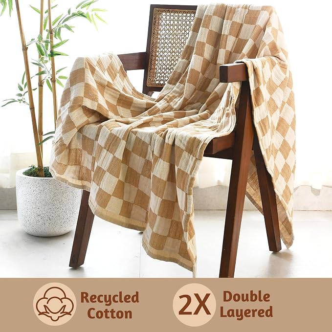Folkulture Throw Blanket for Couch 50" x 60" |100% Recycled Cotton Couch - Image 2