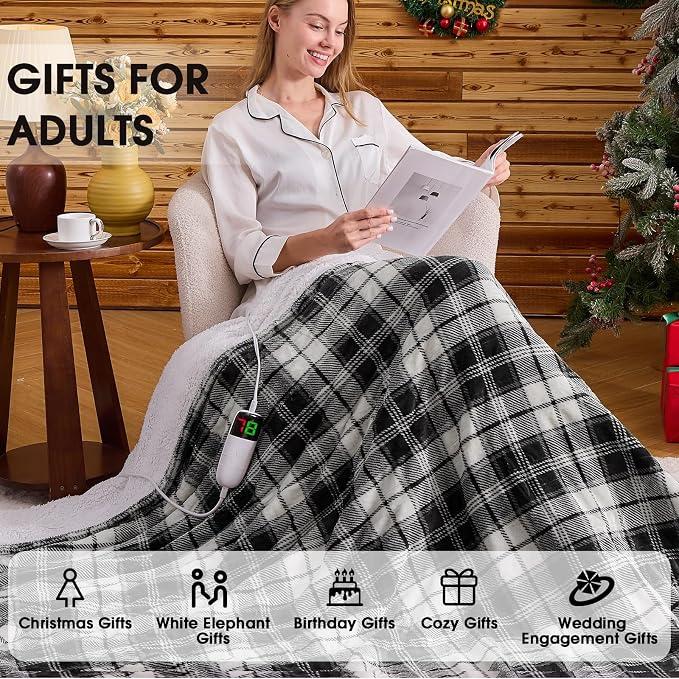 OCTROT Heated Electric Blanket Queen Size, 84X90 Heating Blanket Queen - Image 4